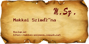 Makkai Szimóna névjegykártya